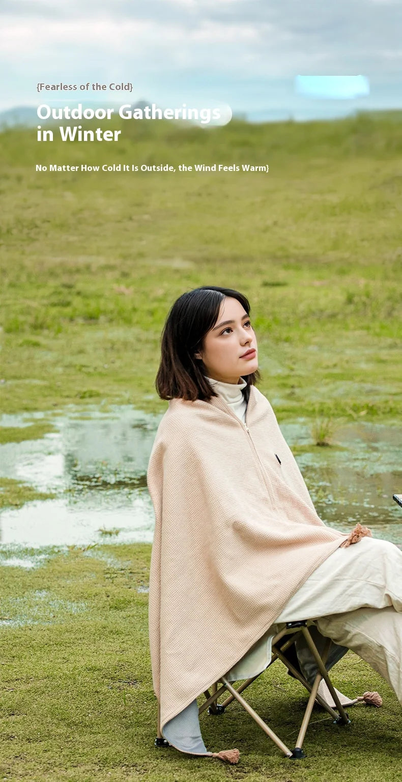 Portable USB Heated Wearable Blanket – 3 Heat Levels