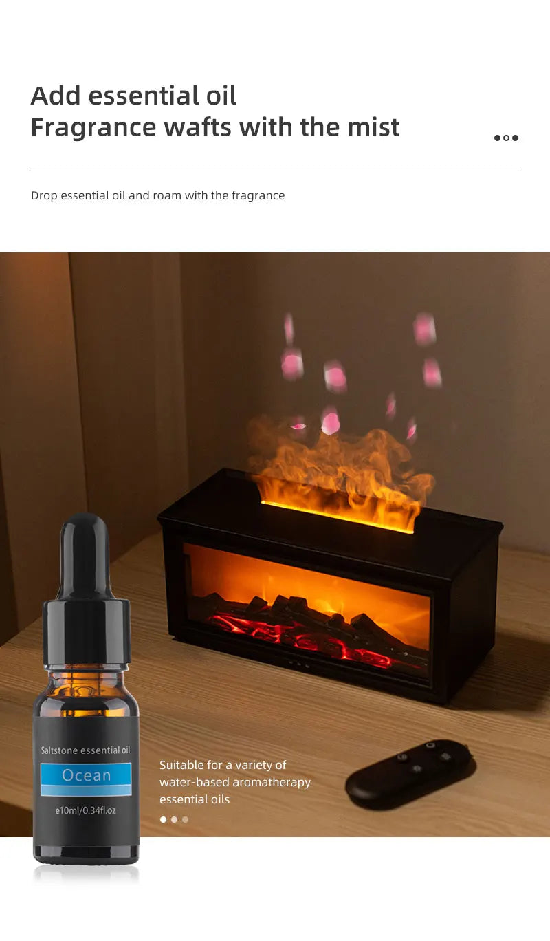Flame Fireplace Aroma Diffuser – 7 Colors