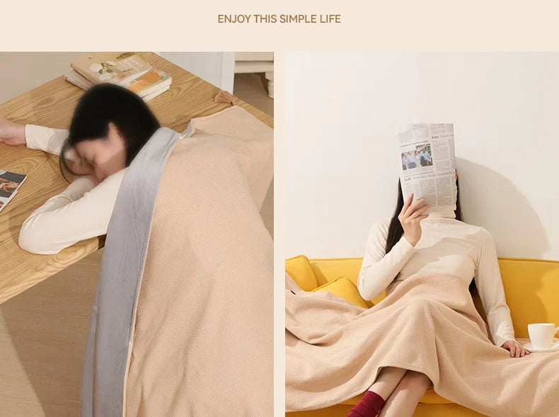 Portable USB Heated Wearable Blanket – 3 Heat Levels