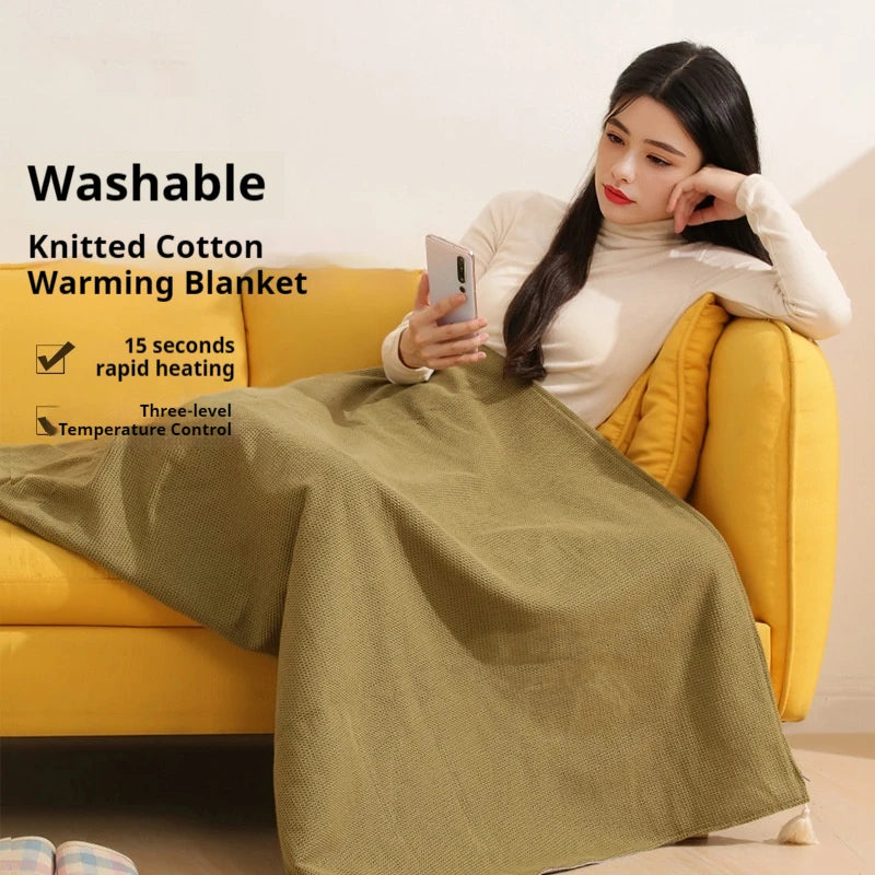 Portable USB Heated Wearable Blanket – 3 Heat Levels