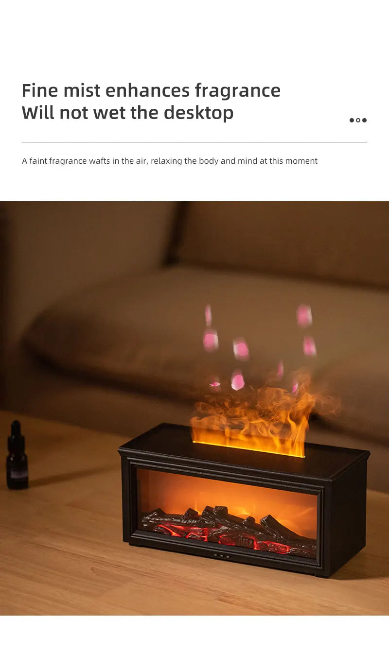 Flame Fireplace Aroma Diffuser – 7 Colors