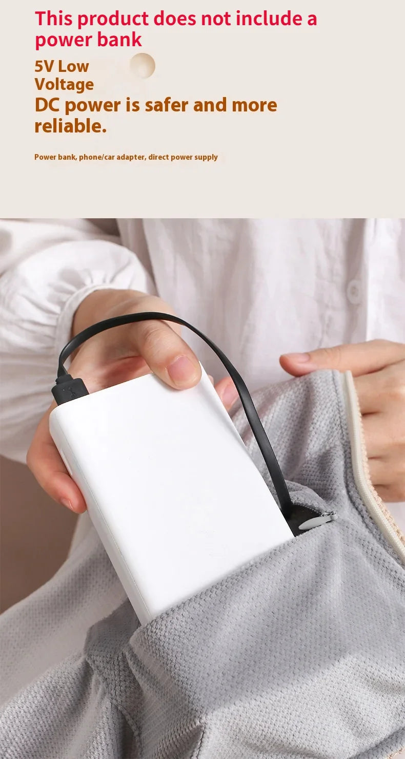 Portable USB Heated Wearable Blanket – 3 Heat Levels