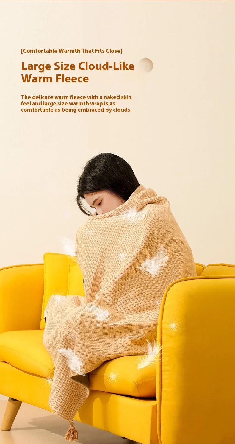 Portable USB Heated Wearable Blanket – 3 Heat Levels